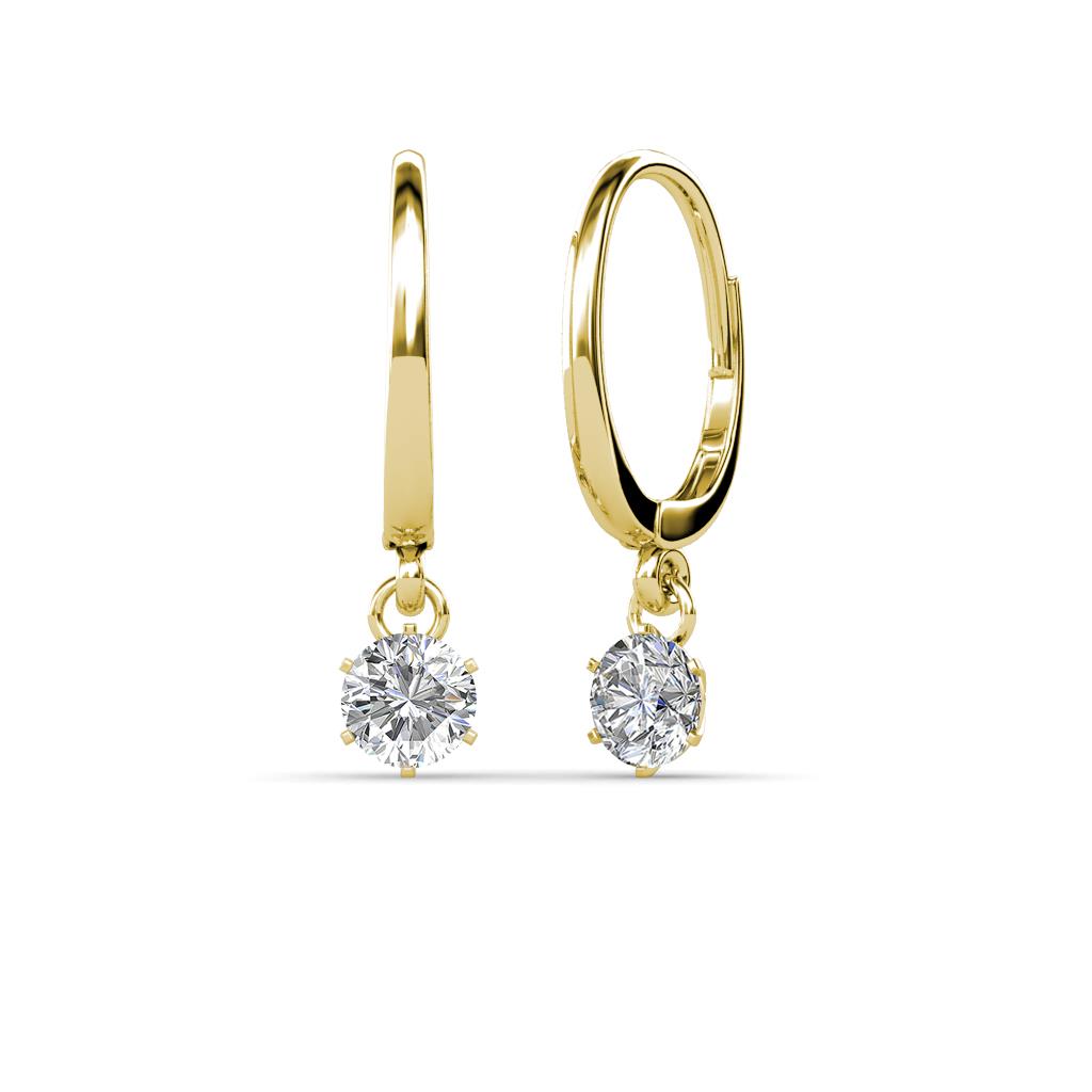 Calla Lab Grown Diamond (4mm) Solitaire Dangling Earrings 