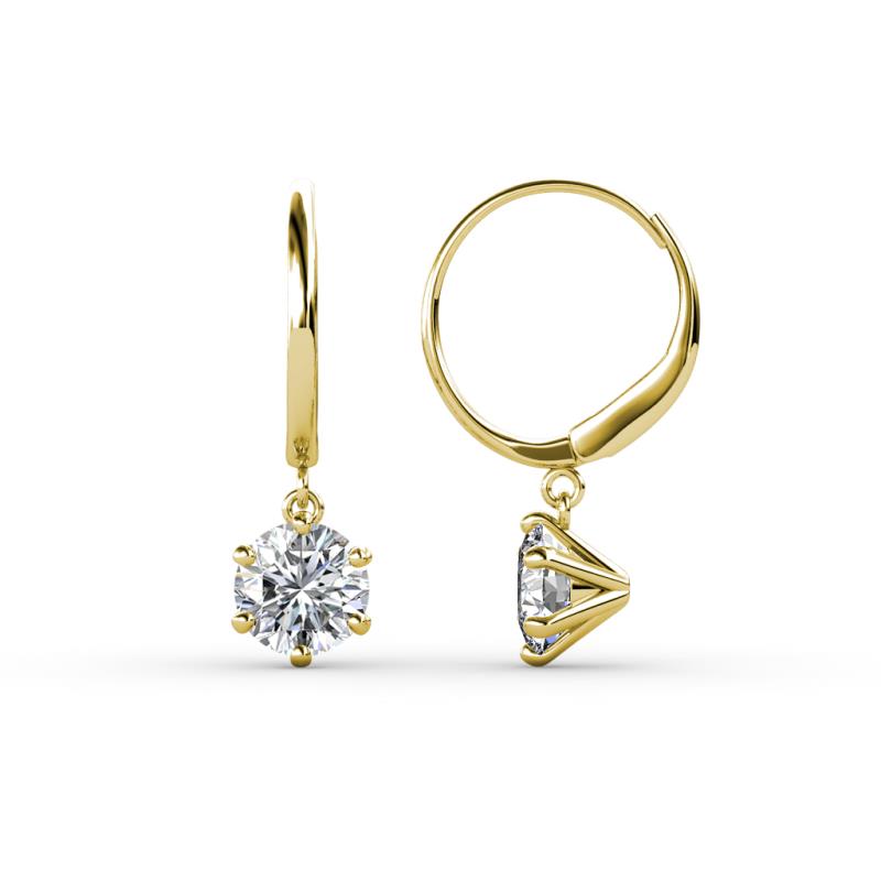 Calla Diamond (5mm) Solitaire Dangling Earrings 