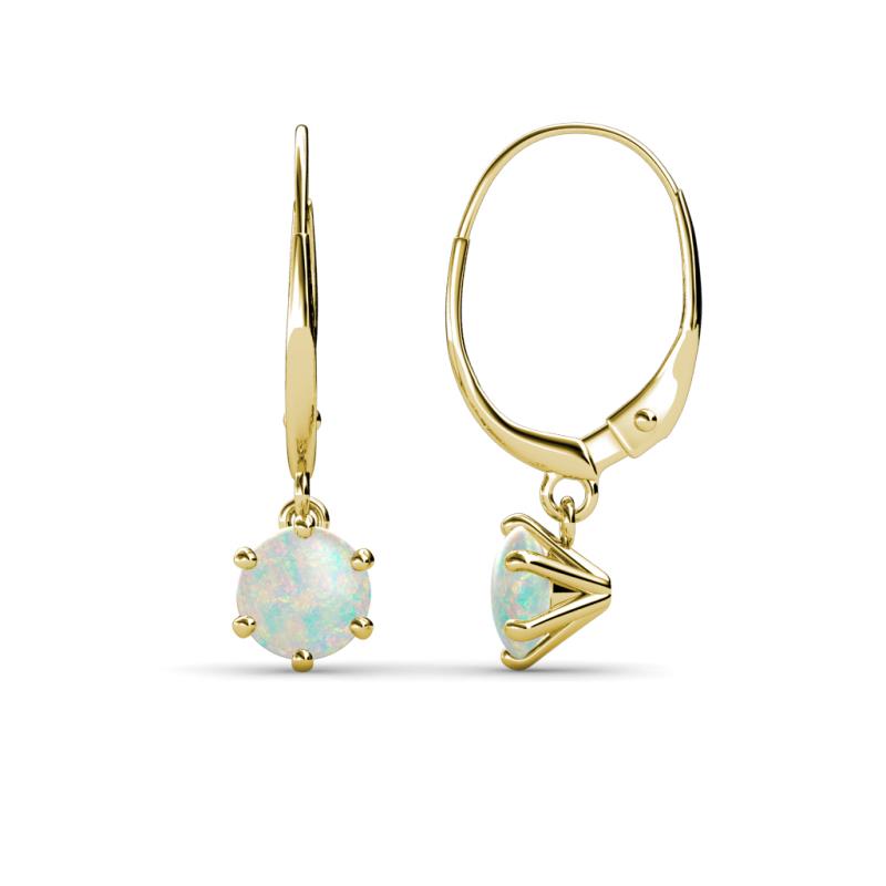 Calla Opal (5mm) Solitaire Dangling Earrings 