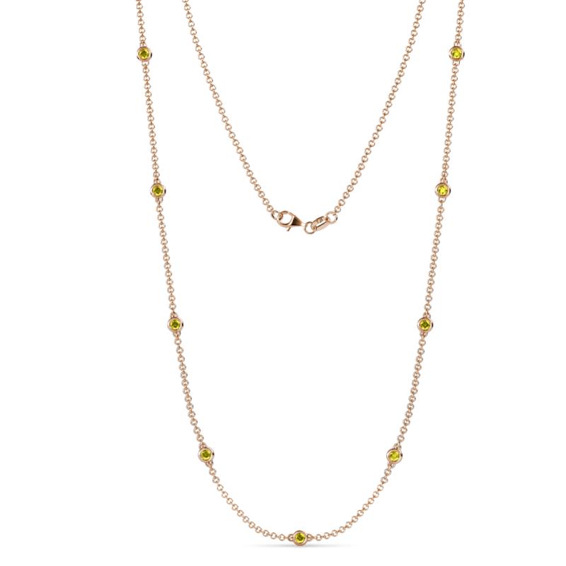 Adia (9 Stn/2.7mm) Yellow Diamond on Cable Necklace 