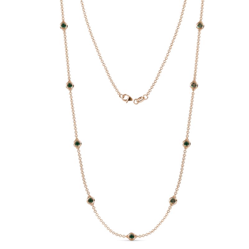 Adia (9 Stn/4mm) Lab Created Alexandrite on Cable Necklace 