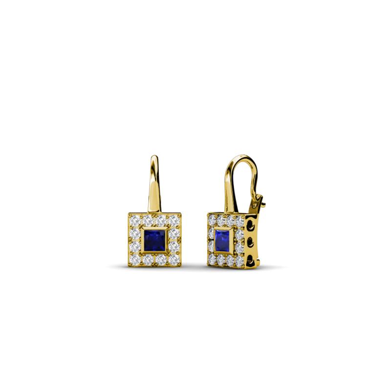 Esme Blue Sapphire Dangling Earrings 