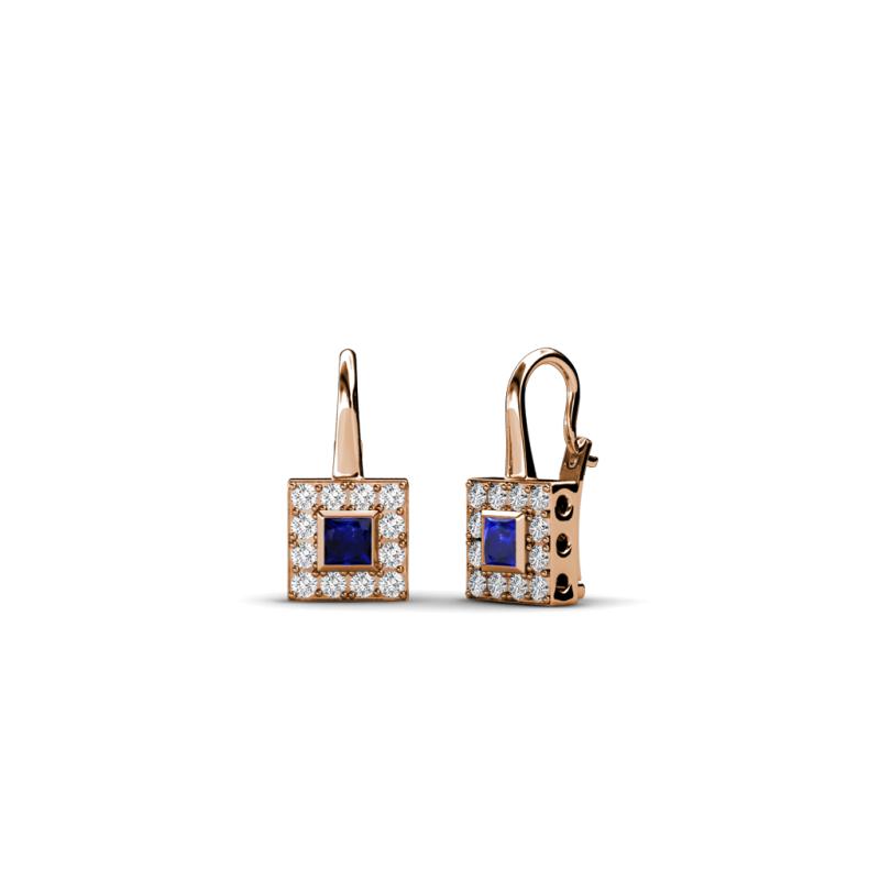 Esme Blue Sapphire Dangling Earrings 