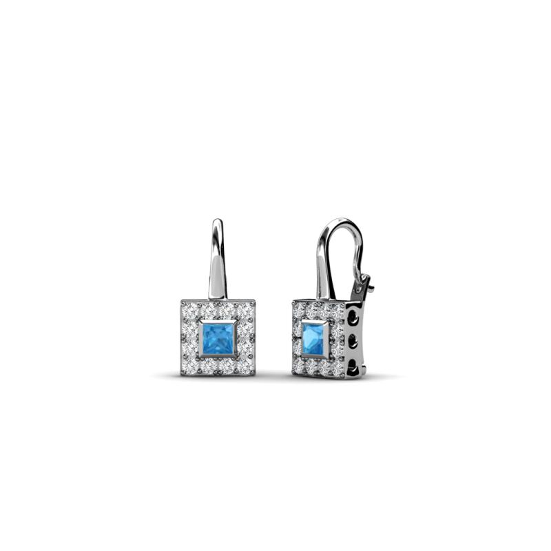 Esme Blue Topaz Dangling Earrings 