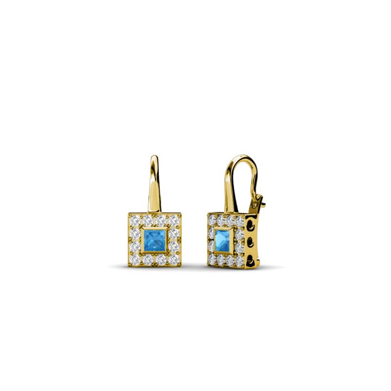 Esme Blue Topaz Dangling Earrings 