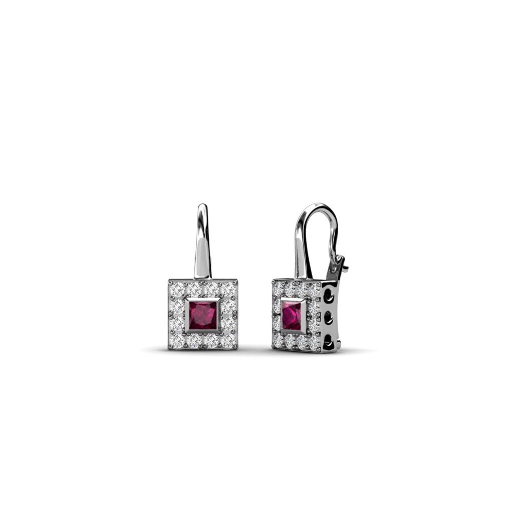 Esme Rhodolite Garnet Dangling Earrings 