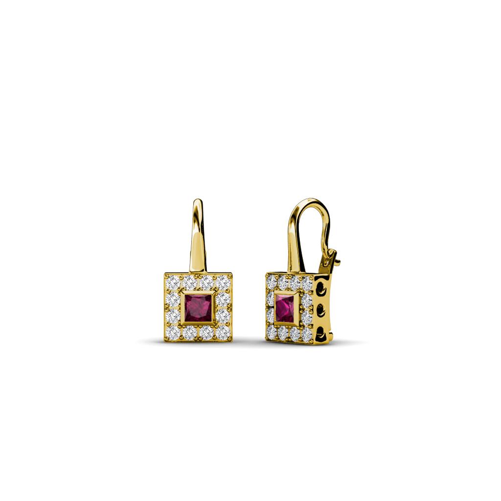 Esme Rhodolite Garnet Dangling Earrings 