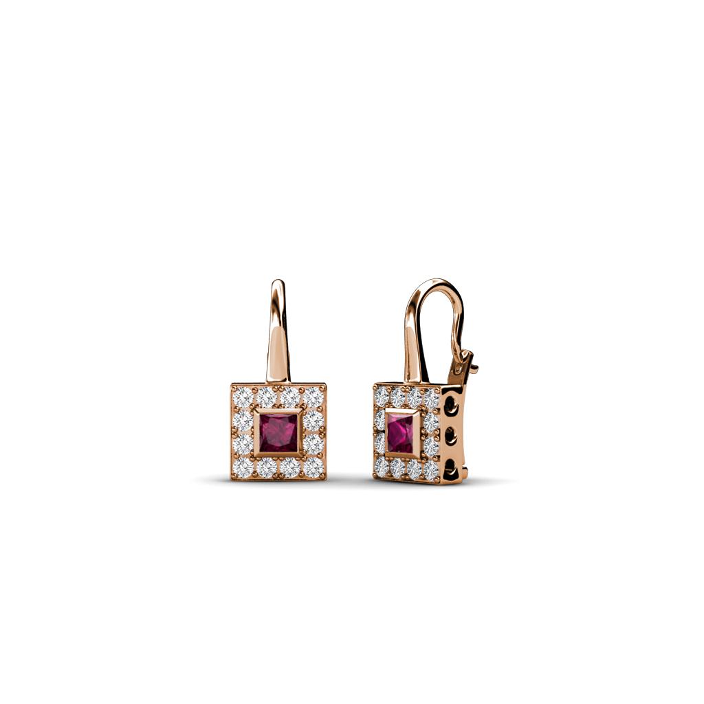 Esme Rhodolite Garnet Dangling Earrings 