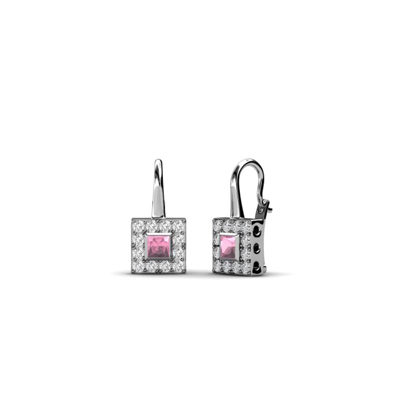 Esme Pink Tourmaline Dangling Earrings 