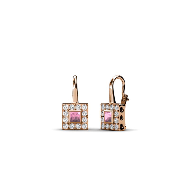 Esme Pink Tourmaline Dangling Earrings 