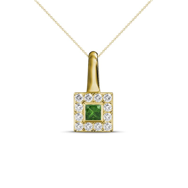 Angela Green Garnet and Diamond Pendant 