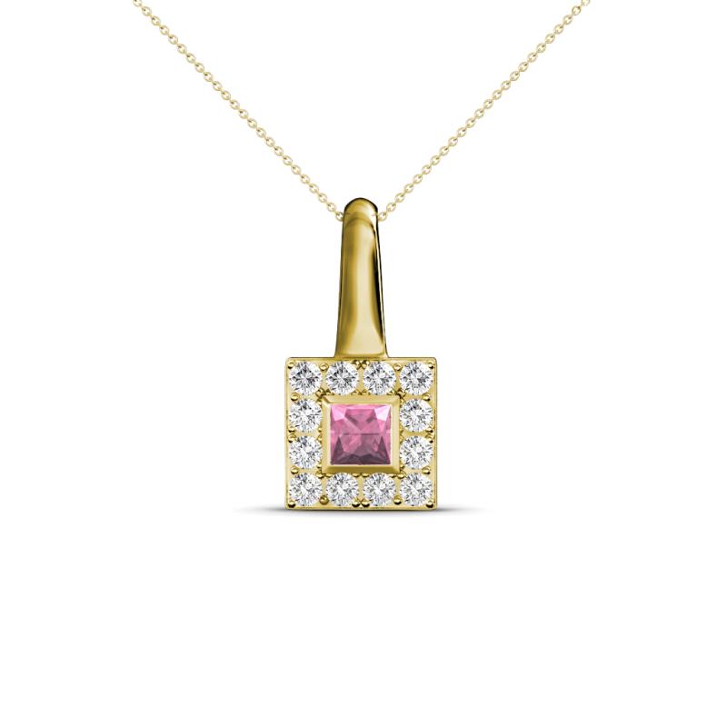 Angela Pink Tourmaline and Diamond Pendant 