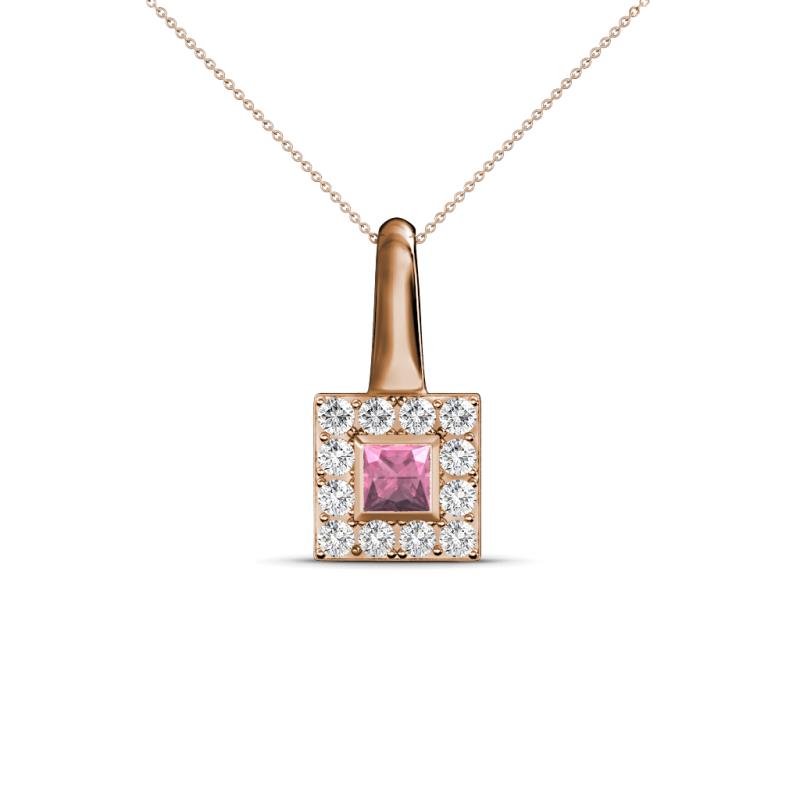 Angela Pink Tourmaline and Diamond Pendant 