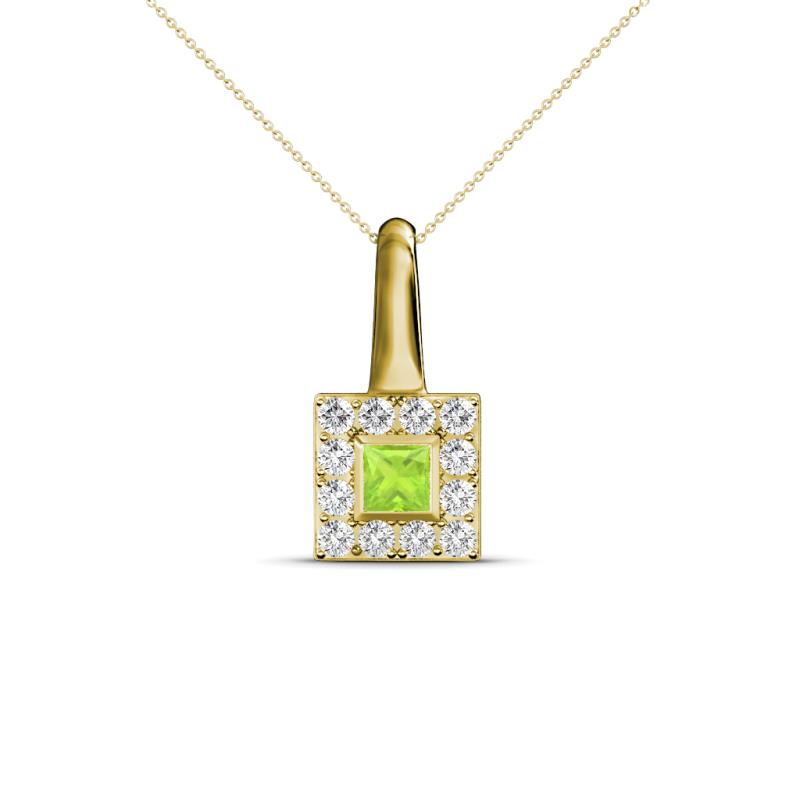 Angela Peridot and Diamond Pendant 
