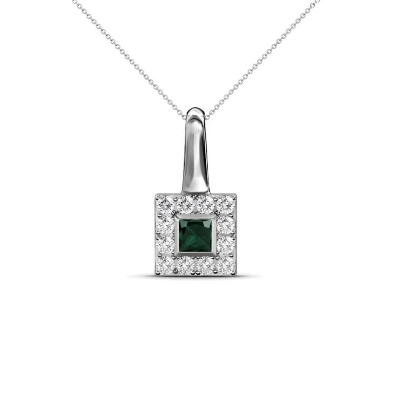 Angela Emerald and Diamond Pendant 