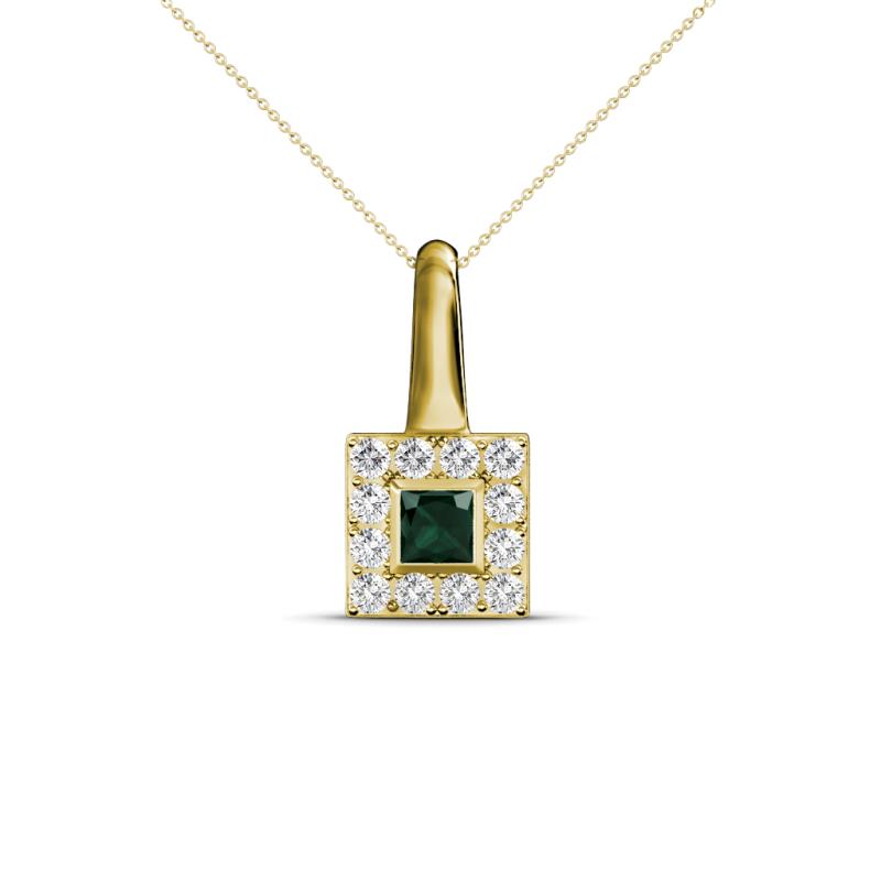 Angela Emerald and Diamond Pendant 