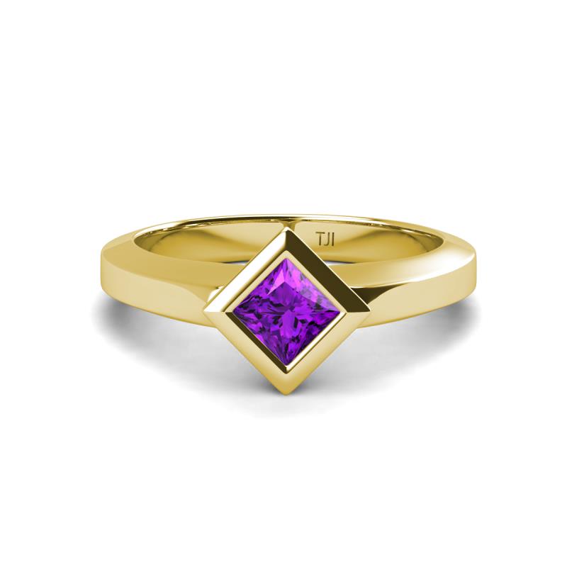 Emilia 6.00 mm Princess Cut Amethyst Solitaire Engagement Ring 