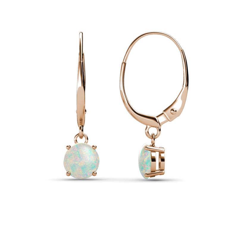 Grania Opal (5mm) Solitaire Dangling Earrings 
