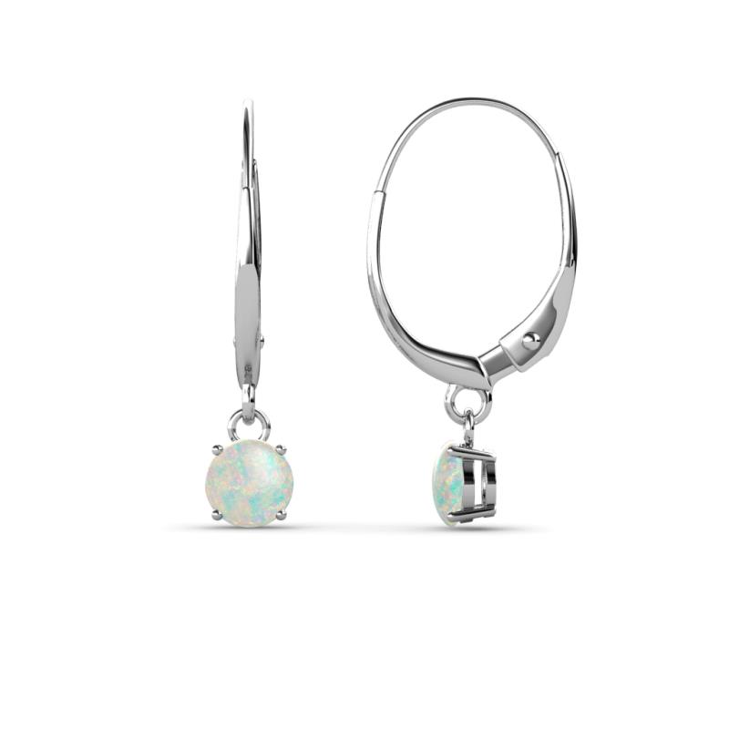 Grania Opal (4mm) Solitaire Dangling Earrings 