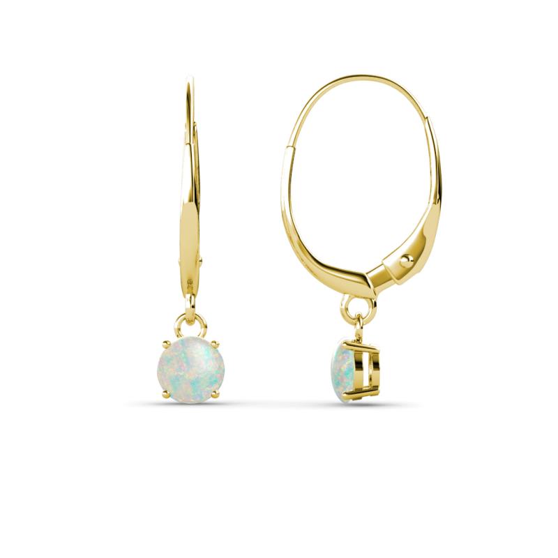 Grania Opal (4mm) Solitaire Dangling Earrings 