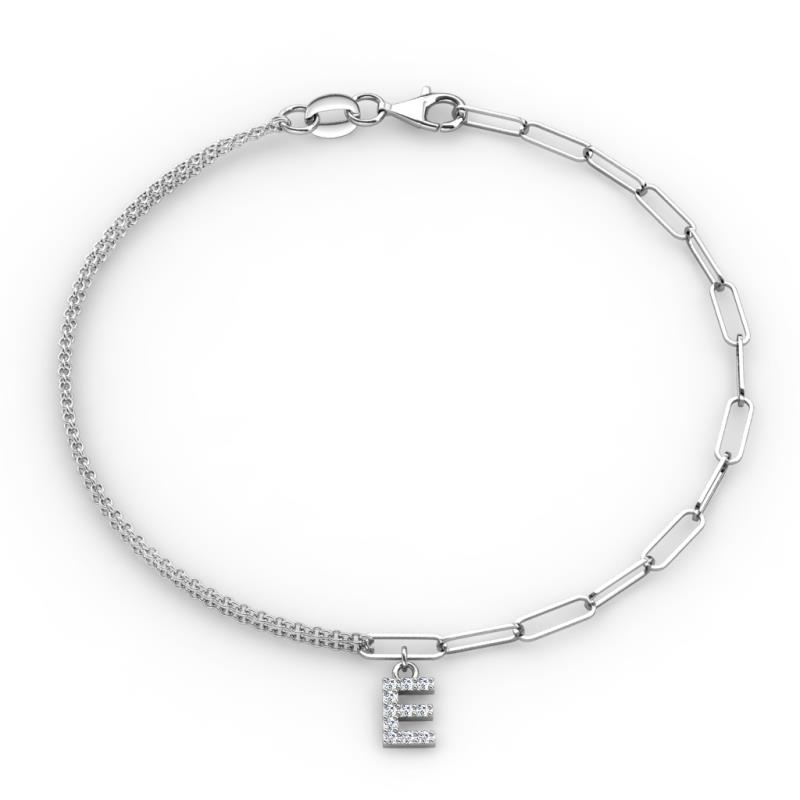 Double Chain Diamond Initial Bracelet