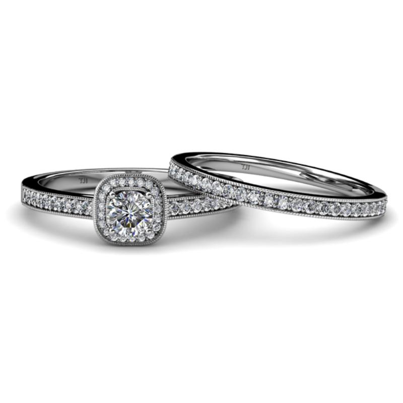 Renee Halo Bridal Set Ring 