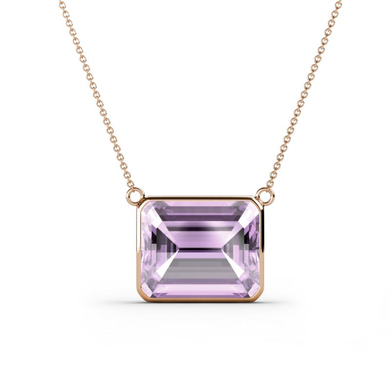 14K W Emerald Cut Amethyst Necklace – Parkville Jewelers