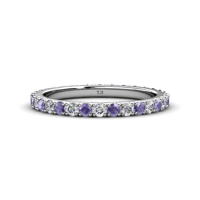 Lara 2.70 mm Iolite and Diamond Eternity Band 