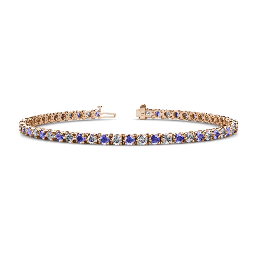 Cliona 2.70 mm Tanzanite and Diamond Eternity Tennis Bracelet 