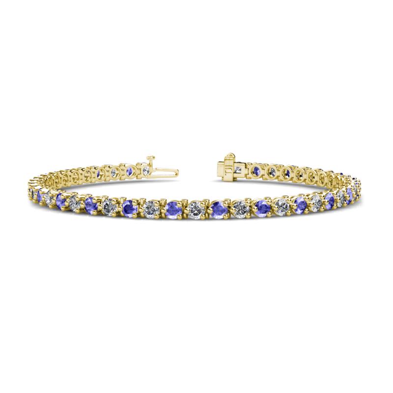 Cliona 3.30 mm Tanzanite and Diamond Eternity Tennis Bracelet 