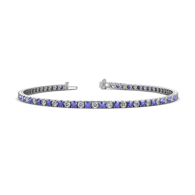 Leslie 2.70 mm Tanzanite and Diamond Eternity Tennis Bracelet 