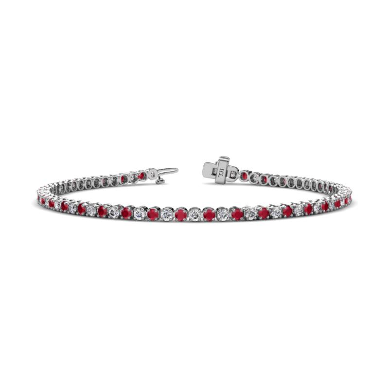 Izarra 2.30 mm Ruby and Diamond Eternity Tennis Bracelet 