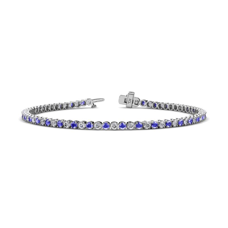 Izarra 2.30 mm Tanzanite and Diamond Eternity Tennis Bracelet 