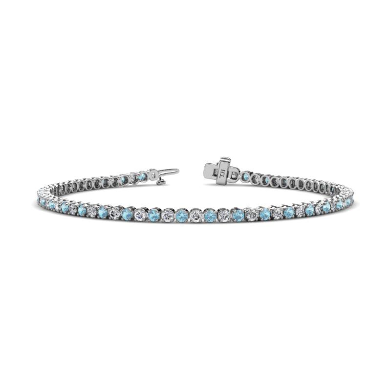 Important Aquamarine and Diamond Bracelet | DC MD VA | Pampillonia Jewelers  | Estate and Designer Jewelry