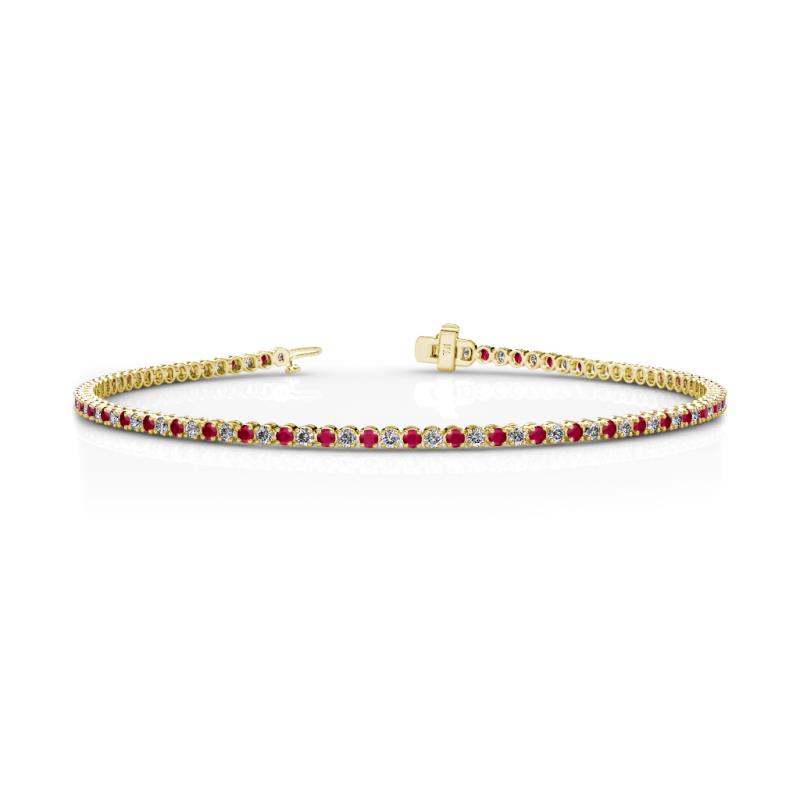 Izarra 2.00 mm Ruby and Diamond Eternity Tennis Bracelet 