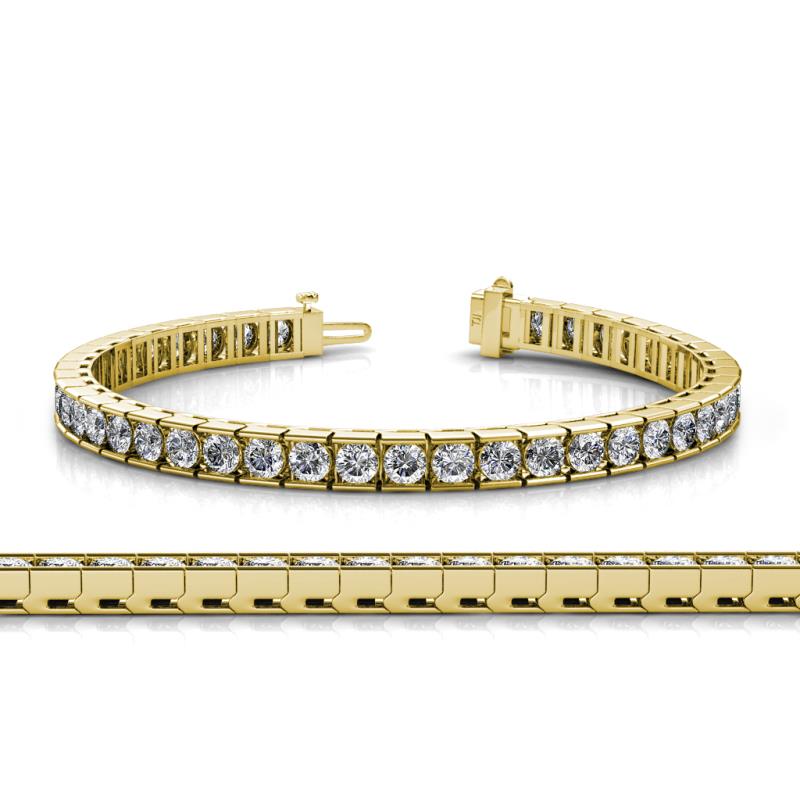 Abril 3.80 mm Round Diamond Eternity Tennis Bracelet 