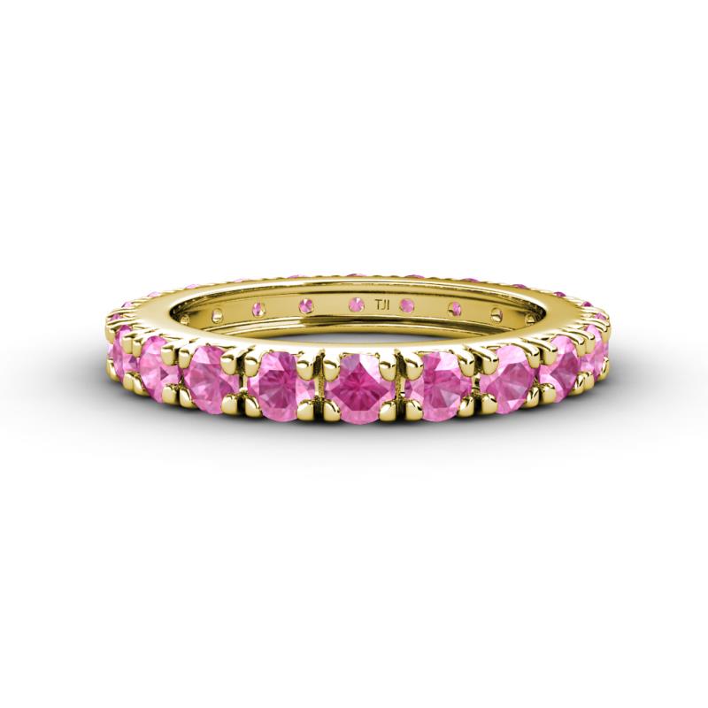 Gracie 3.00 mm Round Pink Sapphire Eternity Band 