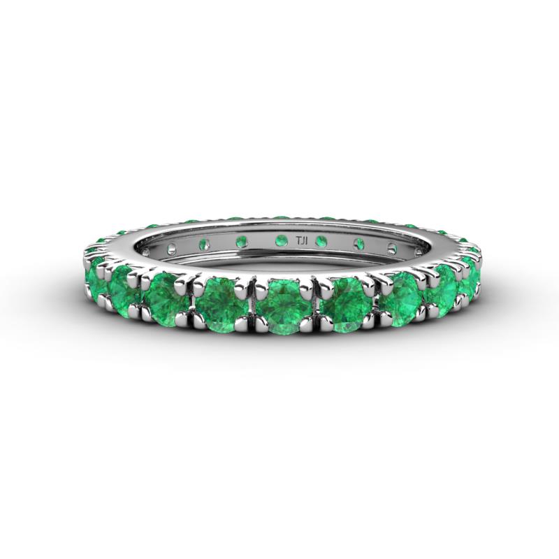 Gracie 3.00 mm Round Emerald Eternity Band 