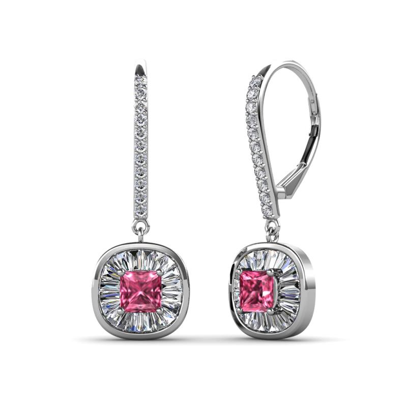 Patliputra Jewels Modern Women 925 Sterling Silver Pink American Diamond  Earrings