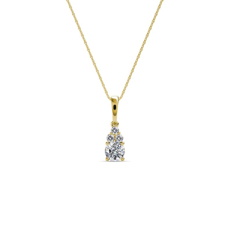 Ofra Round Lab Grown Diamond and Diamond Pendant 