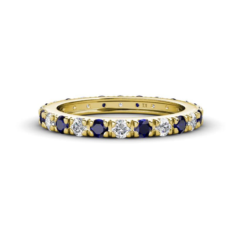 Gracie 2.70 mm Round Blue Sapphire and Diamond Eternity Band 