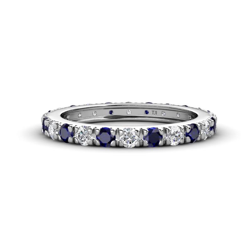 Gracie 2.70 mm Round Blue Sapphire and Lab Grown Diamond Eternity Band 