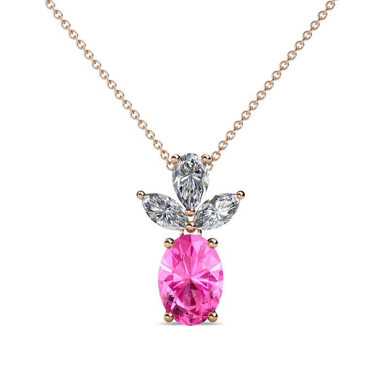 Rayen Pink Sapphire and Diamond Slider Pendant 