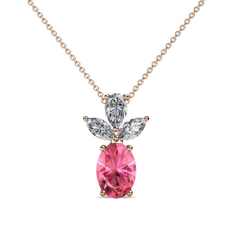 Rayen Pink Tourmaline and Diamond Slider Pendant 