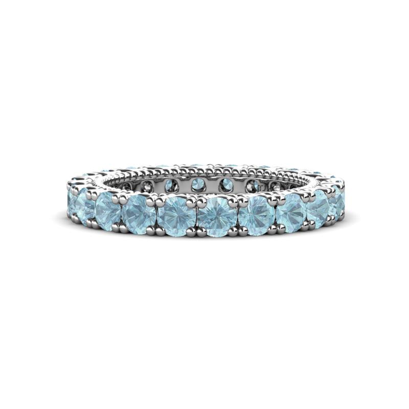 Ellen 3.00 mm Aquamarine Eternity Band 