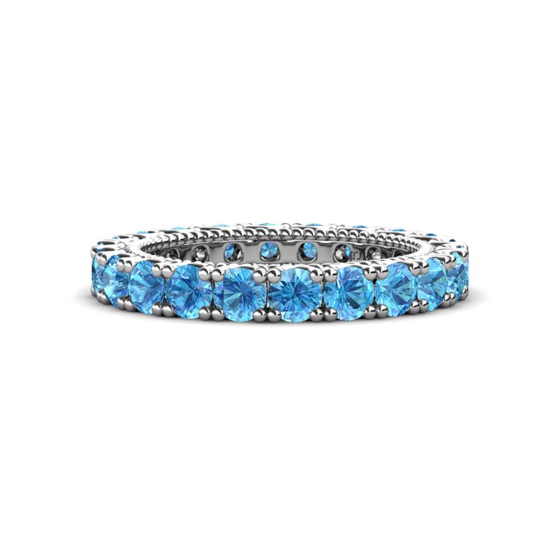 Ellen 3.00 mm Blue Topaz Eternity Band 