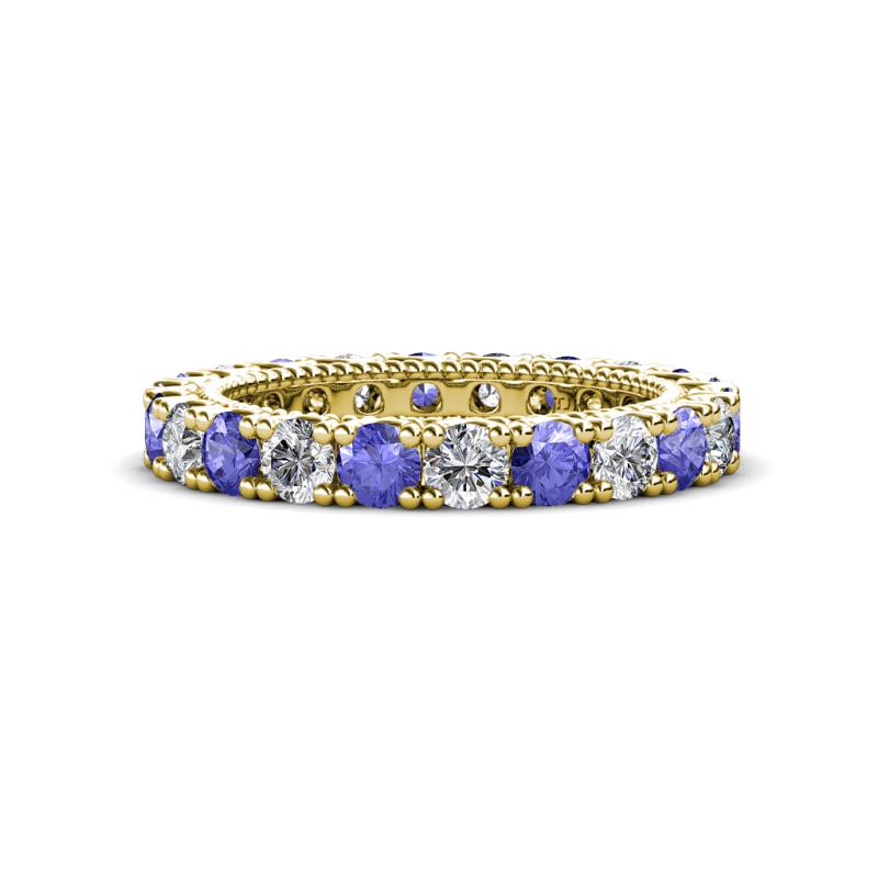 Ellen 3.00 mm Tanzanite and Lab Grown Diamond Eternity Band 