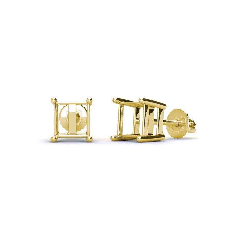 Liam Four Prong 14K Yellow Gold Ear Stud Setting 