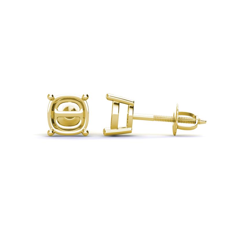 Liam Four Prong 14K Yellow Gold Ear Stud Setting 
