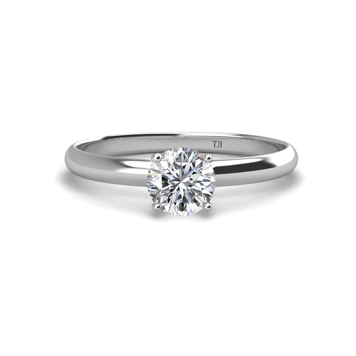 Solus Round Forever One Moissanite Solitaire Engagement Ring  
